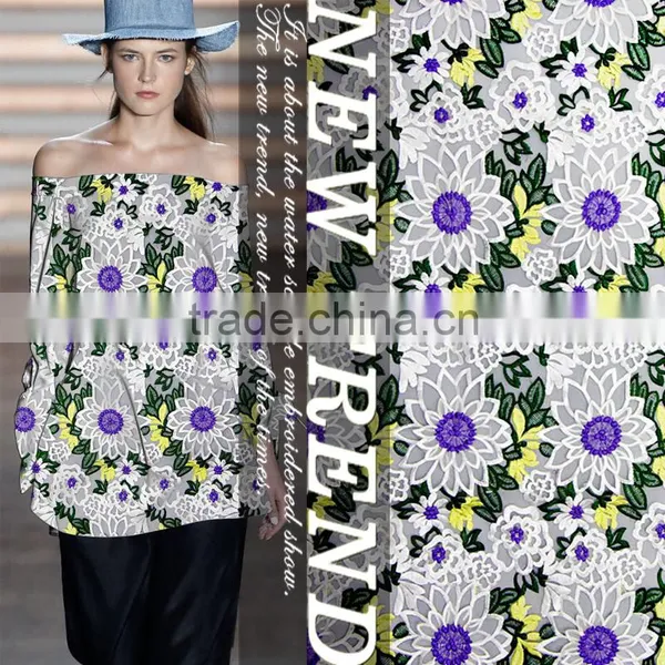 Organdy Product Type High Quality 3D Embroidery Lace Fabric photo-4