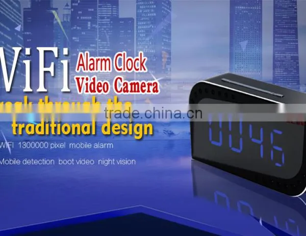 HD 720P H.264 Wide Angle Lens WIFI Alarm Clock ,Motion Detection SPY WIFI Alarm Clock Camera photo-4