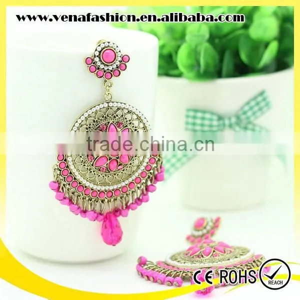 Vintage Bohemia Model Hanging Diamond Earring for Girls photo-3