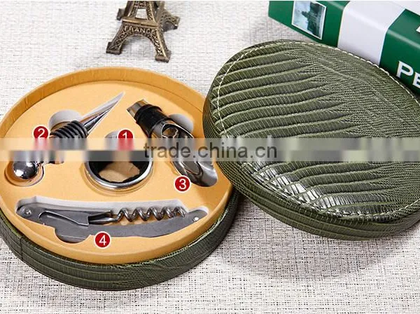 Promotional 5pcs Metal Stainless Steel Wine Cocktail Shaker Bar Tool Set for Gift photo-4