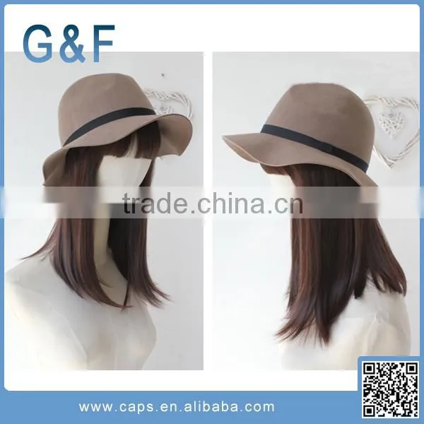 High Quality Felt Fedora Hat Ladies Felt Hat Bodies photo-3