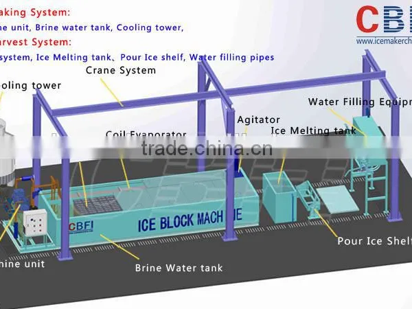 New Design Coil Tube Evaporator Block Ice Machine for Africa Market photo-3