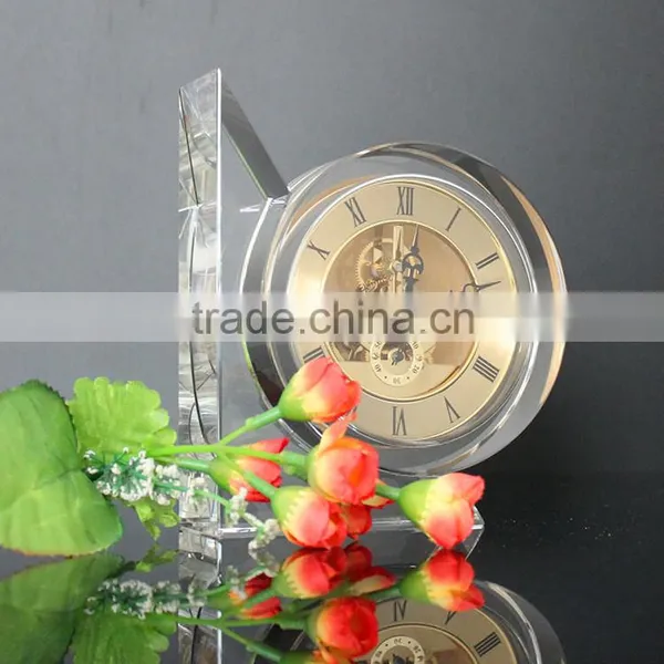 crystal glass time clock parts insert