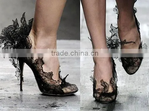 2016 Latest Design High Heel Shoe With Thin Heels Fashion High Heel Shoes Bow Lace Shoes for Women photo-3