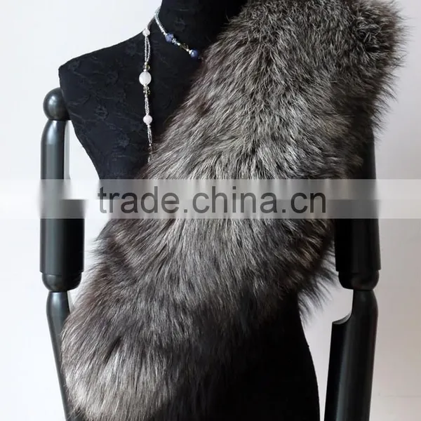 Real Fur Trim / Wholesale Raccoon Fur Trim / Detachable Raccoon Fur Collar photo-3