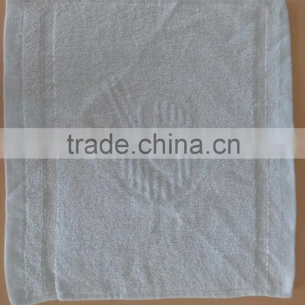Satin and Jacquard Towel With Customer Logo in the Center,words Inwoven