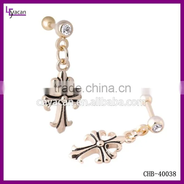 Body Piercing Cross Earrings Jewelry Tragus Piercing photo-2