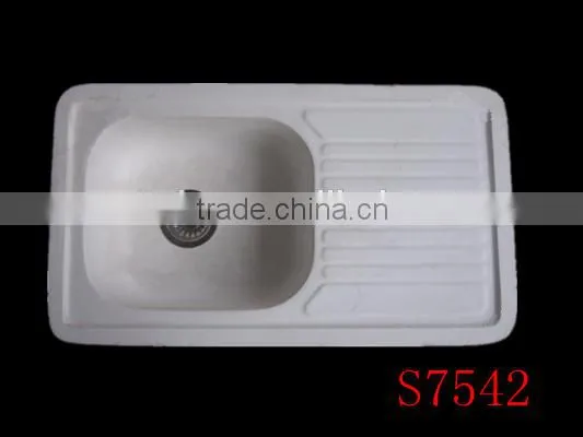 Modified Acrylic Material Kitchen Sink, Resin Stone Kitchen Sink,solid Surface Double Bowl Kitchen Sink photo-3