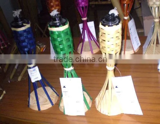 2016 Cheap Tick Bamboo Crafts Torch /bamboo Decoration Tarch/colorfull Bamboo Torch