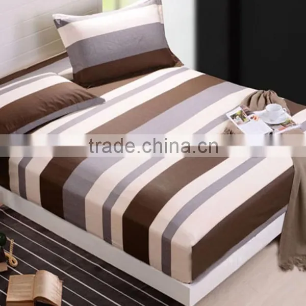 wholesale custom print fitted bed sheet, rubber fitted sheet