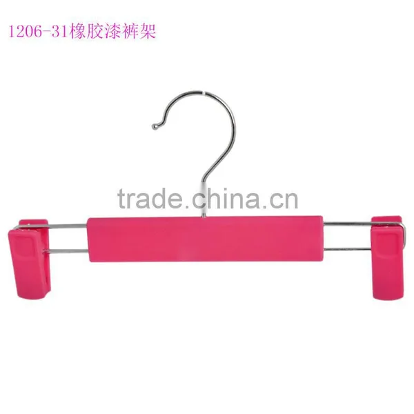 Colored Rubber Plastic Bottom Pants Hangers