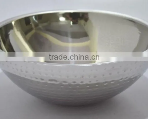Steel Double Bowl With Plain & Hammered