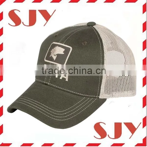 Low Profile 6 Panel Custom Embroidery Fishing Mesh Hat photo-5