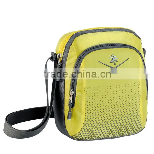 Mens&Womens Yellow Polyester Messenger Single Strap Shoulder Bag photo-2