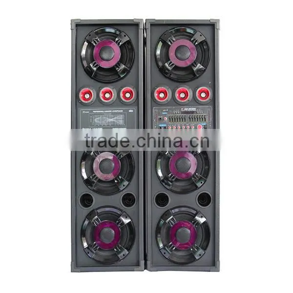 Double Portable Powered Bluetooth Speaker With Wireless Mic photo-3