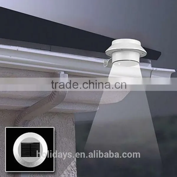 Solar Power Powered Outdoor Gutter Fence LED Wall With Bracket Garden Light photo-2