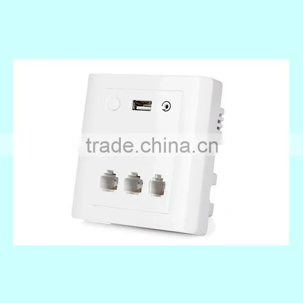 IN-WALL Wireless AP With Switch Hub and USB Interface 300Mbps 802.11n