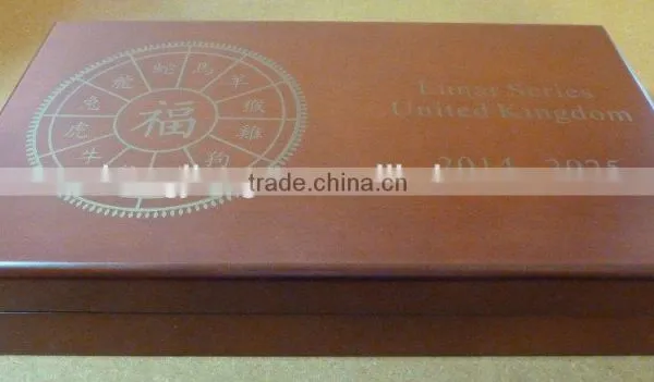 Lunar Series UK Royal Mint Wooden Coin Box for 12 x 1 oz Silver Coins photo-2