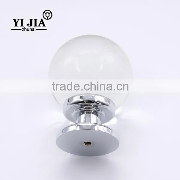 big ball clear cool brass base crystal pull for cabinets