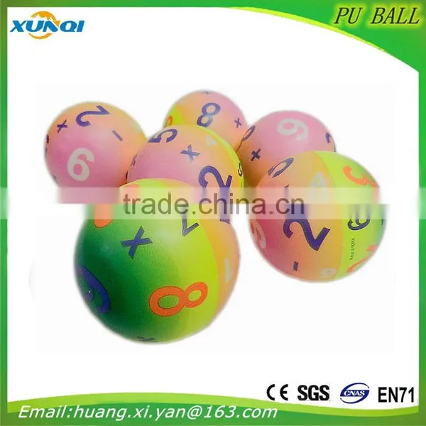Digital PU Foam Ball High Quality Children Toy Balls Soft Anti Stress Ball photo-2