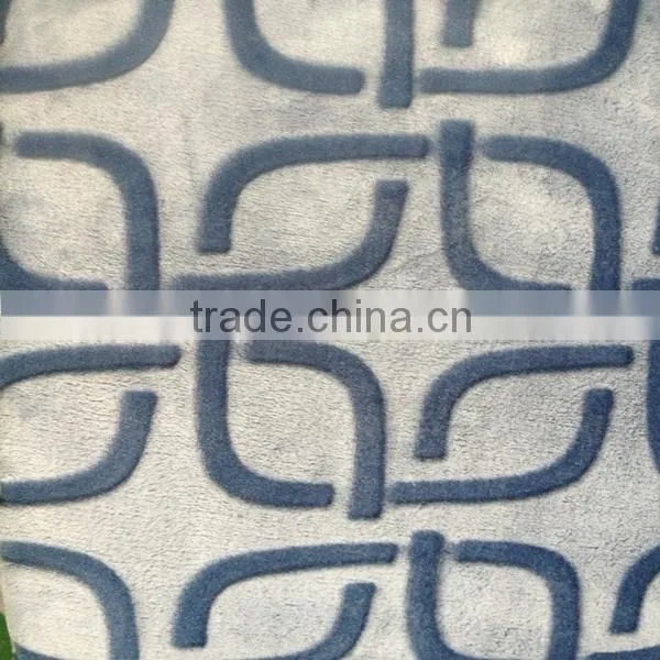 China Factory Manufacture Carving Flannel Fleece Fabric photo-2