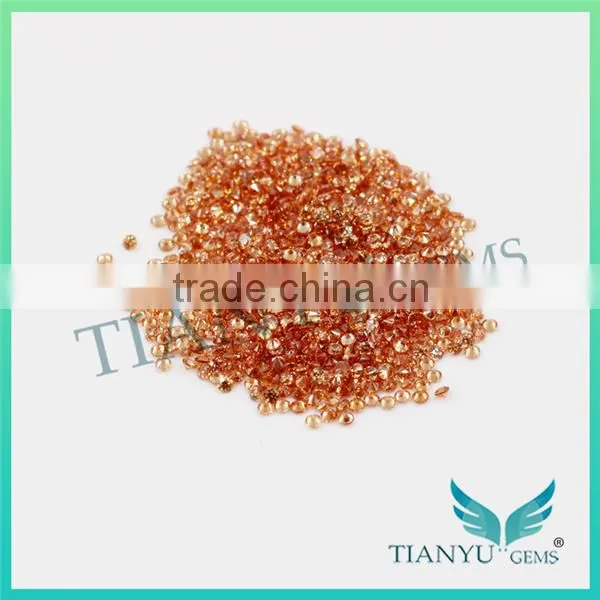 New Style Heat CZ Stone for Jewelry 2mm D-Champagne Round Brilliant Cut Loose Synthetic Cubic Zirconia Price photo-2