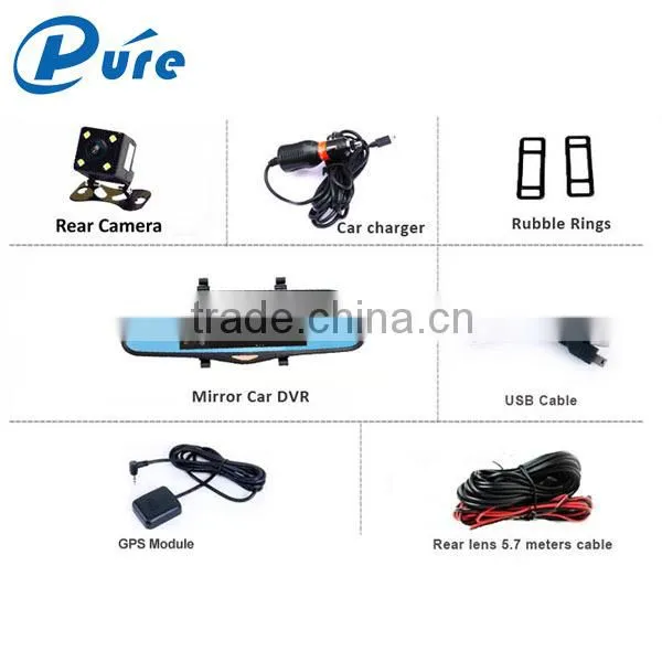The Hottest GPS Car Cam 1080P Full HD Car Black Box Mp4 Car DVR Camera Recorder 6.86 Inch Touch Screen Recorder photo-5