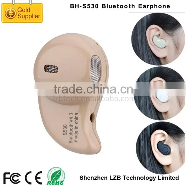 2015 Red Pot Design Adward S530 Mini Stereo Wireless Bluetooth Earphone for European Market photo-2