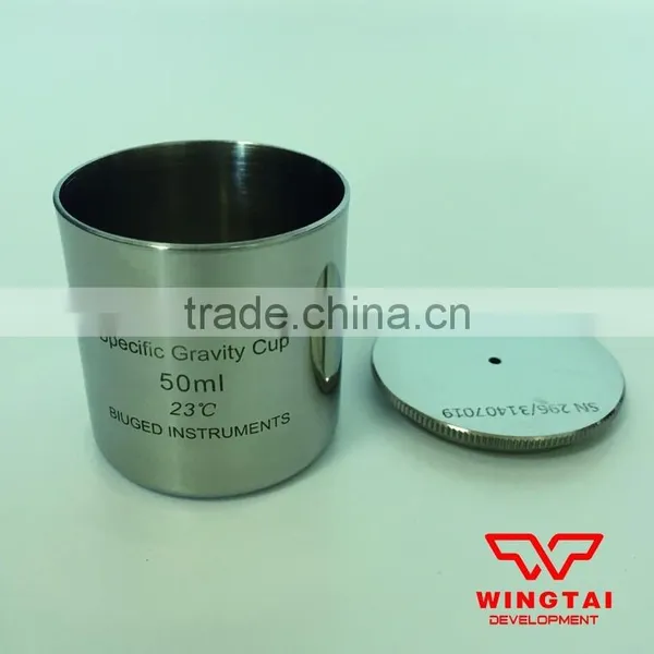 High Precision 50ml Capacity Stainless Steel/Aluminum Density Cup photo-3