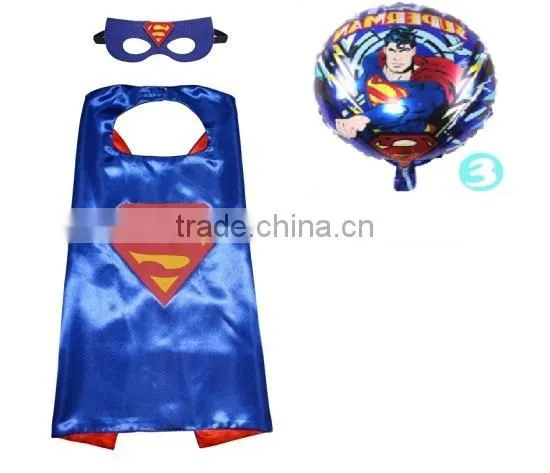 (MANUFACTURER) Superhero Assorted Kids' Costumes With Satin Cape and Felt Mask and Ballon photo-2