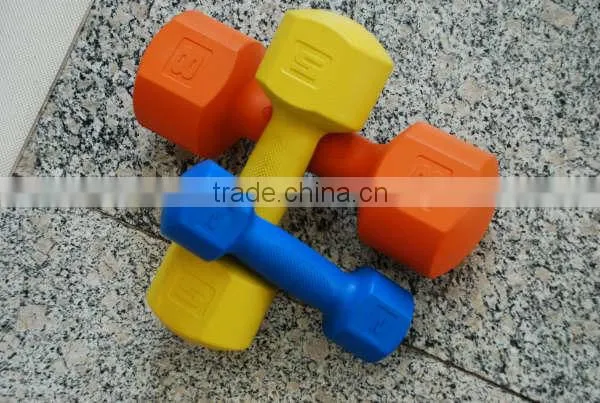 cheap ahd high qualtiy gym equipment fitness accessory plastic dumbell