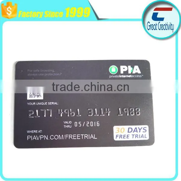 Custom Made Serial Number Plastic Business Card Embossed PVC Cards photo-2