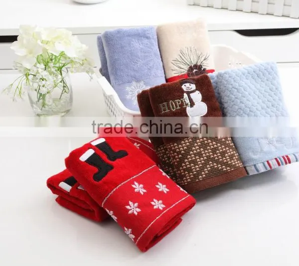 High Quality Cotton Baby Face Towel With Christmas Cartoon Pattern Towels photo-4