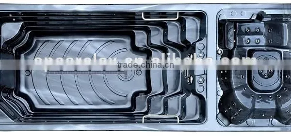 Factory Supply Outdoor Rectangular Swim Spa Pop-up TV Swim Spa Pool 8 - 12 Person Hot Tub photo-3
