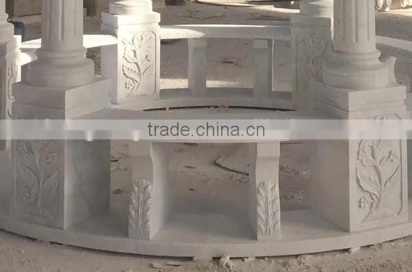 Garden Decorative White Marble Roman Gazebo Design photo-2