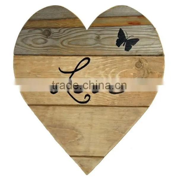 Reclaimed Wood Love Heart Art Sign photo-5