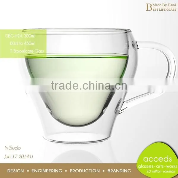 Promotional Handcrafted Pyrex Glass Latte Coffee Mug photo-3
