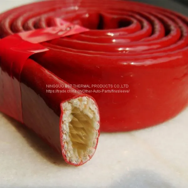 Silicone Coated Glass Fiber Fire Sleeve Hose Protector photo-5
