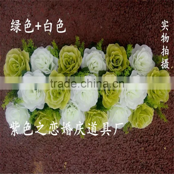 SJ0060051 2017 Hot Sale Silk and Plastic Flower Wall Indoor for Weeding Decoration photo-2