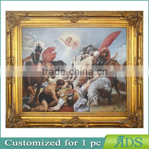 Golden Art Frame With Handmade Oil Painting photo-2
