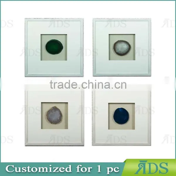 Framed Handmade Agate Shadow Box Wall Decor photo-2