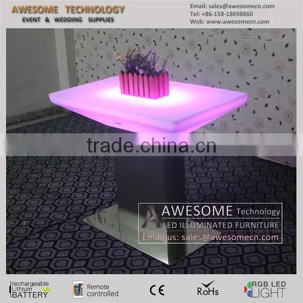 Metal Frame Led Plastic Coffee Table photo-3
