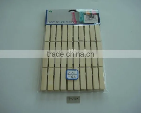 Wooden Bamboo Colourful Clothes Hangers Plastic Clothespin/clothes Peg/clothes Clip photo-3