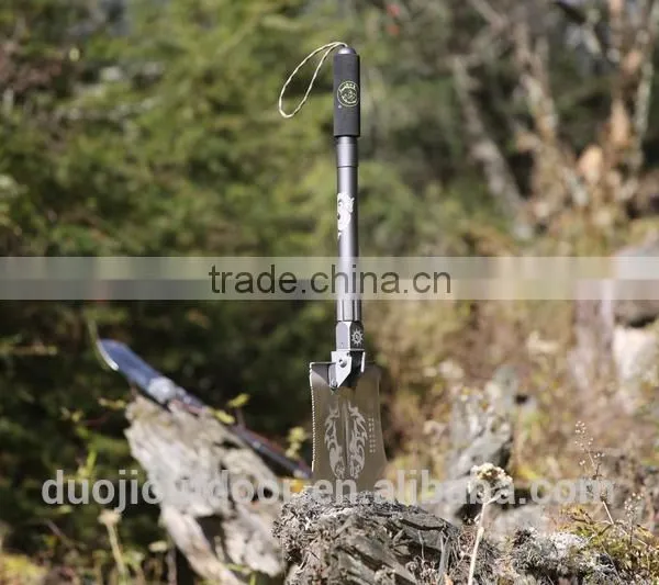 Top Brand Multi-function Outdoor Sport Tools With Shovel Knife Hoe Digger Flashlight photo-5