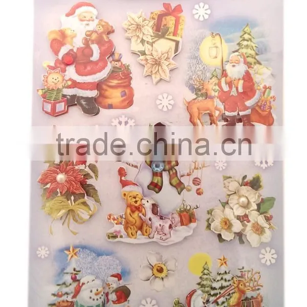 Christmas Design Sticker, Snowman Pattern Sticker, Craft Gift Sticker for Decoration, Hot Sale 3D Decoupage Stickers photo-5