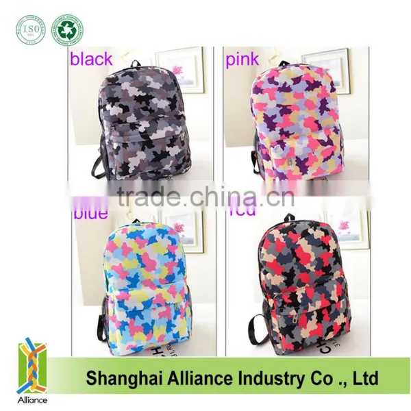 New Designed Fashion Canvas Leisure Shoulder Bag Unisex Travel Backpack Attractive Camo Schoolbag photo-5