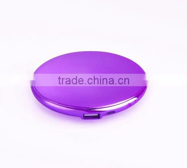 7000mAh Round Mirror Shape Portable Charger Power Bank photo-6