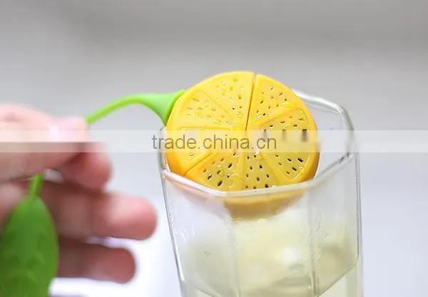 Beauty Drinker Teapot Teacup Herb Tea Strainer Filter Infuser Bag Lemon Silicone photo-5