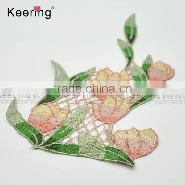 New Arrival Iron On Embroidery Patch Flower Appliques Of Garment From Keering WEF-757 photo-2