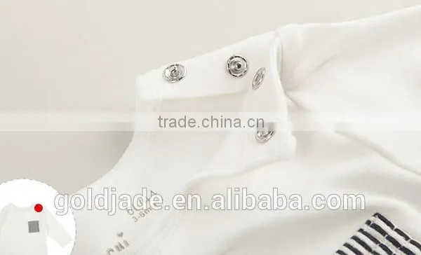 Wholesale Soft Cotton 0-2years Infant Toddler Shirts Long Sleeve White T-shirt photo-6